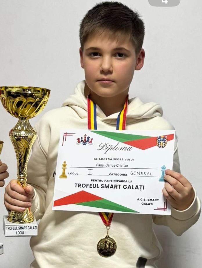 Doi șahiști vrânceni urcă pe podium la turneul de la Galați