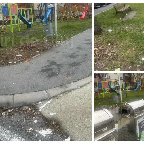 Semnal de alarmă privind mizeria din parcul de pe strada Ion Meșter, Cluj-Napoca