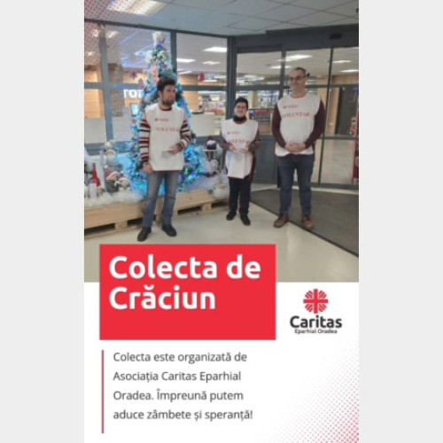 Caritas Oradea organizează colectă de alimente pentru copiii nevoiași de Crăciun