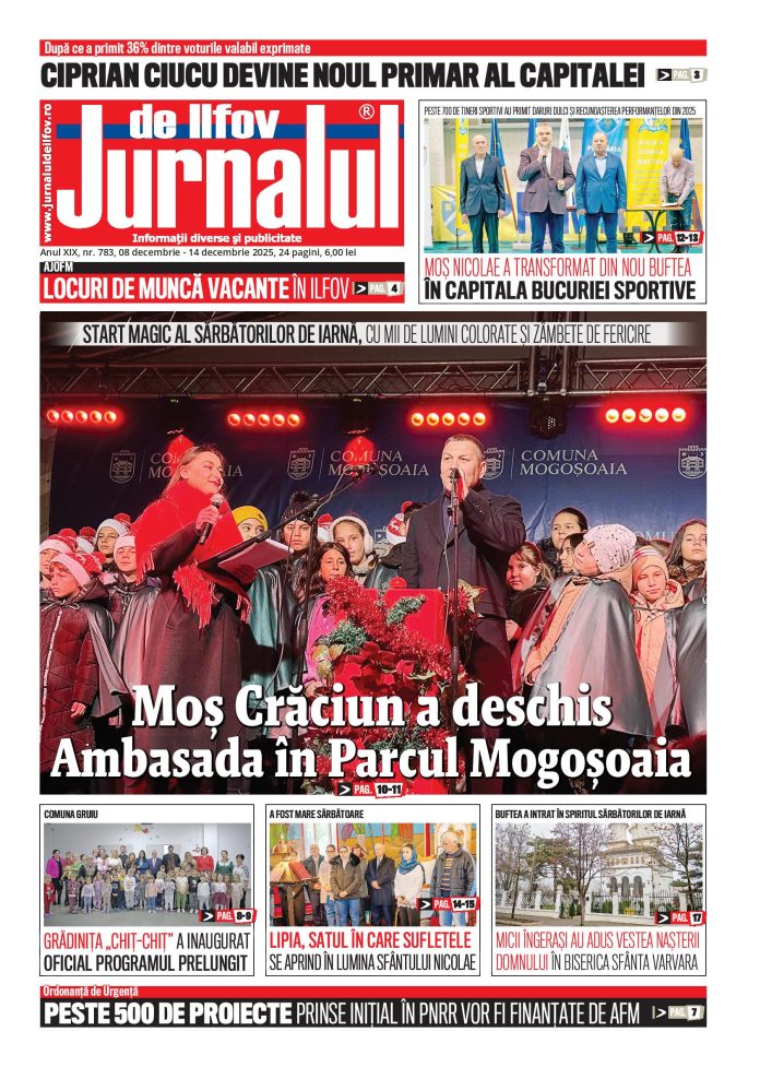 Jurnalul de Ilfov lansează ediția print numărul 783