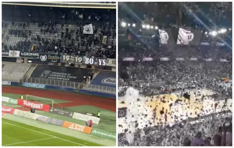 Spectatori puțini la meciul „U” Cluj, dar aproape 10.000 au susținut baschetul la BT Arena