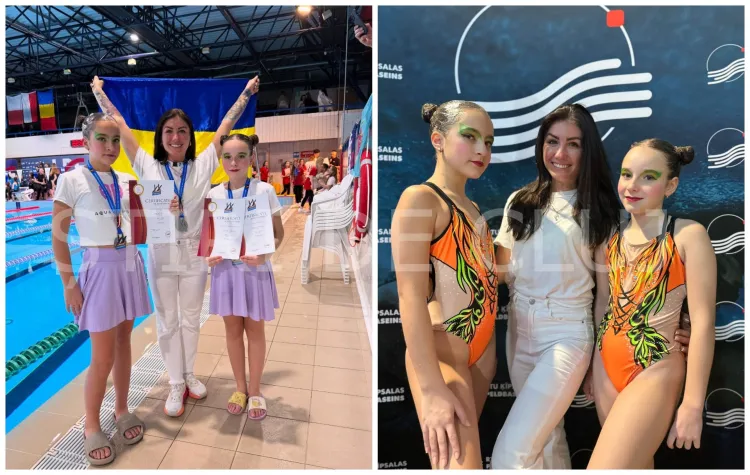 O ucraineancă refugiată în Cluj transformă înotul artistic în performanță