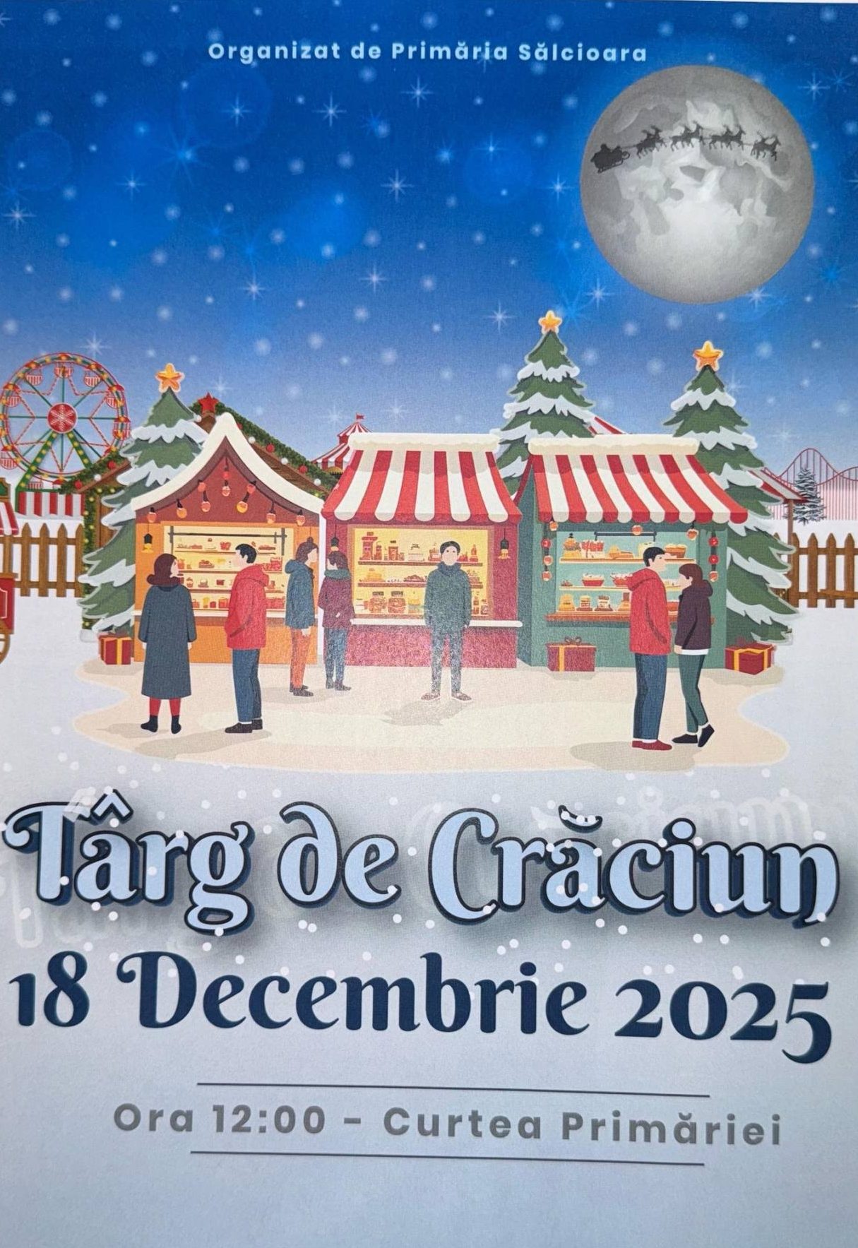 Târgul de Crăciun pentru copii începe pe 18 decembrie în comuna Sălcioara