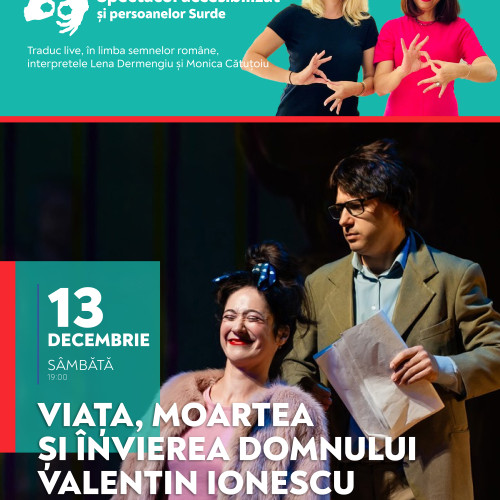 Program bogat la teatrul din Galați cu spectacole, lecturi și evenimente tematice