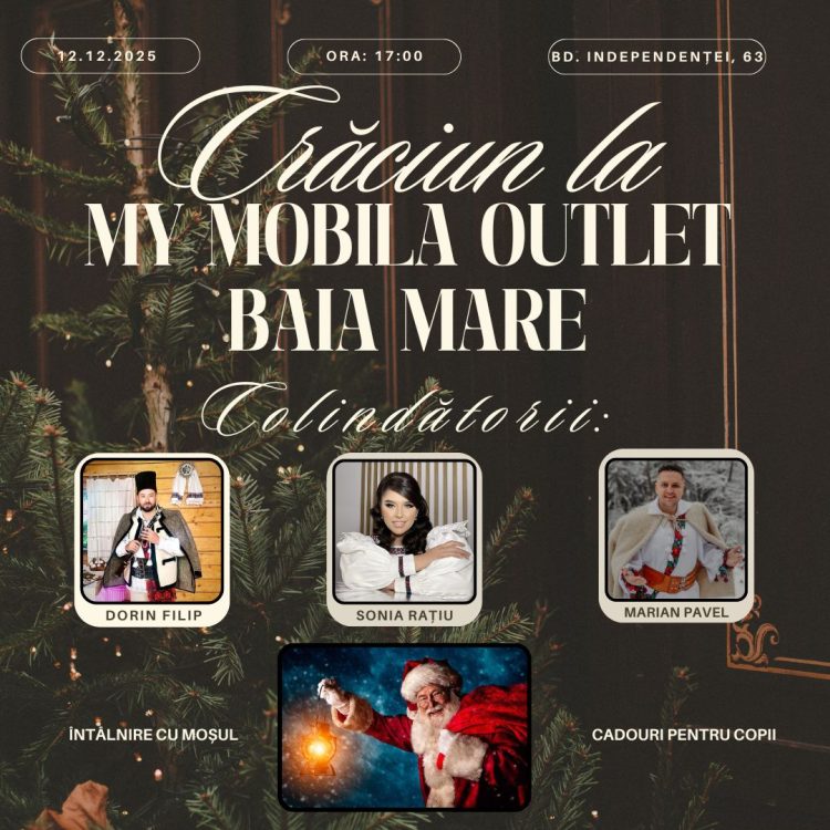 Crăciun la My Mobila Outlet Baia Mare cu colinde și Moș Crăciun
