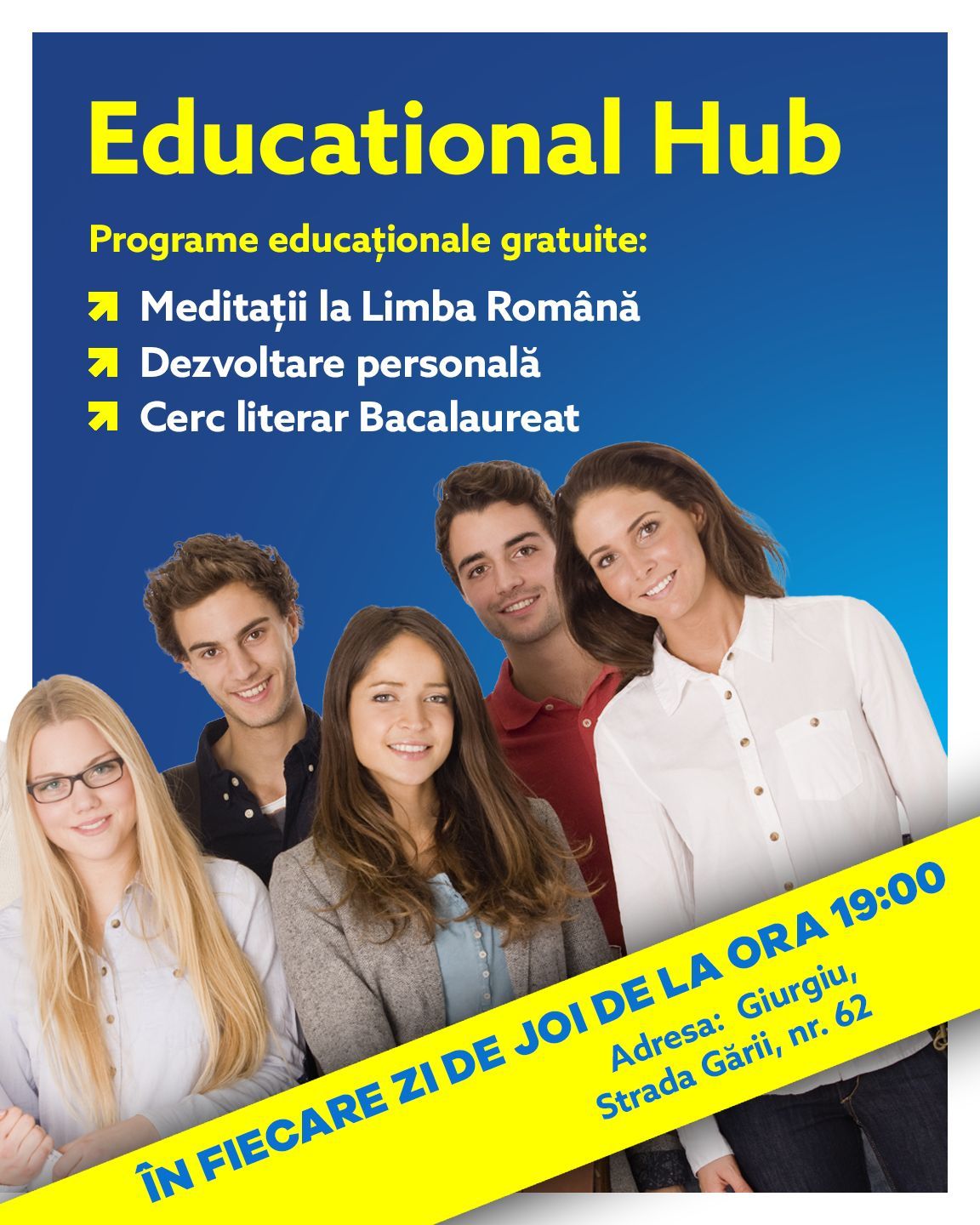 EducationalHub oferă meditații și cursuri gratuite pentru elevii din Giurgiu