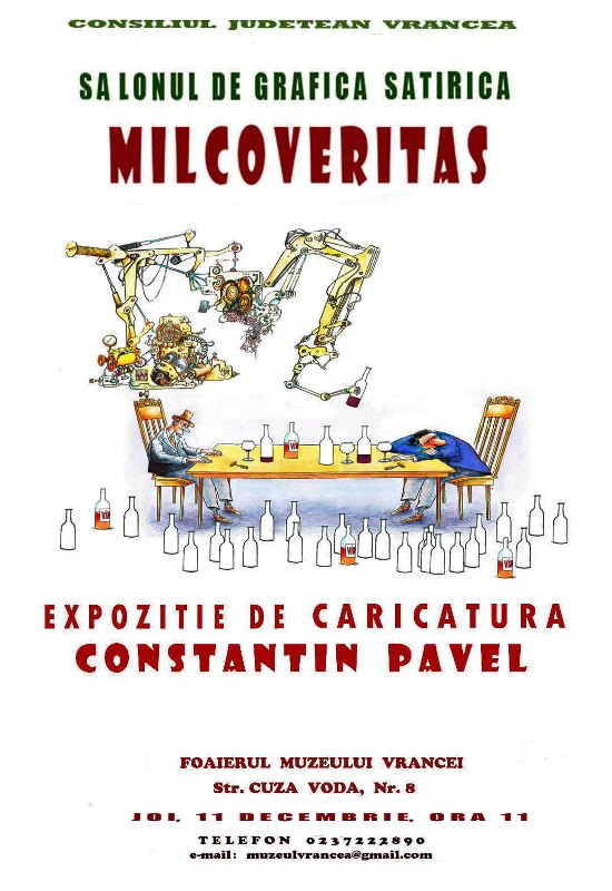 Salonul de Grafică Satirică MILCOVERITAS reunește lucrări recente ale lui Constantin Pavel