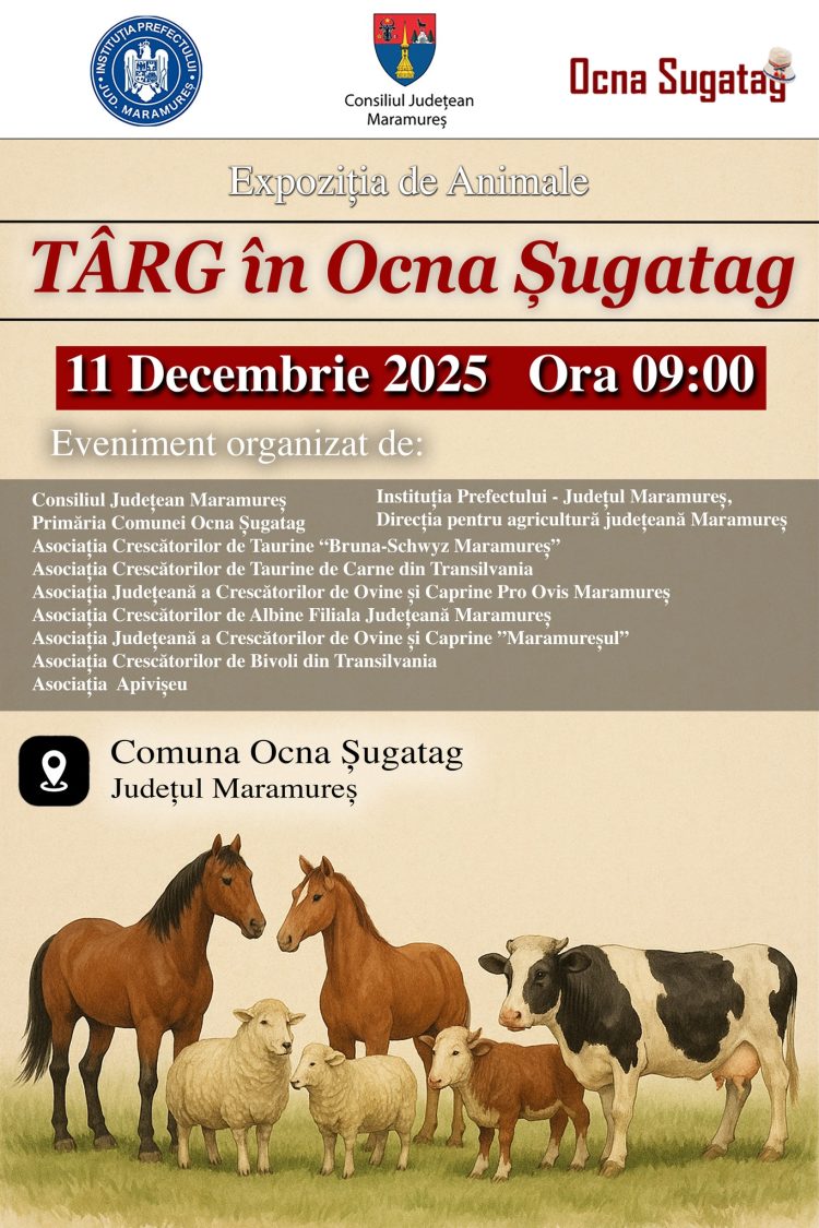 Se redeschide târgul de animale din Ocna Șugatag cu o nouă ediție a expoziției