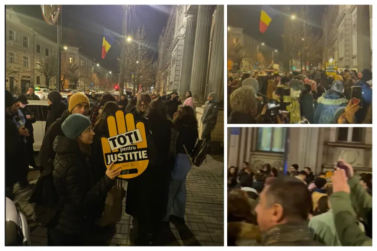 Câteva sute de clujeni protestează față de corupție și blocaje în justiție