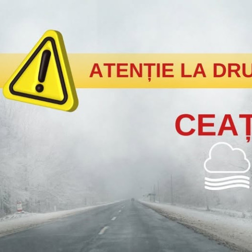 ANM anunță cod galben de ceață în mai multe localități din Maramureș