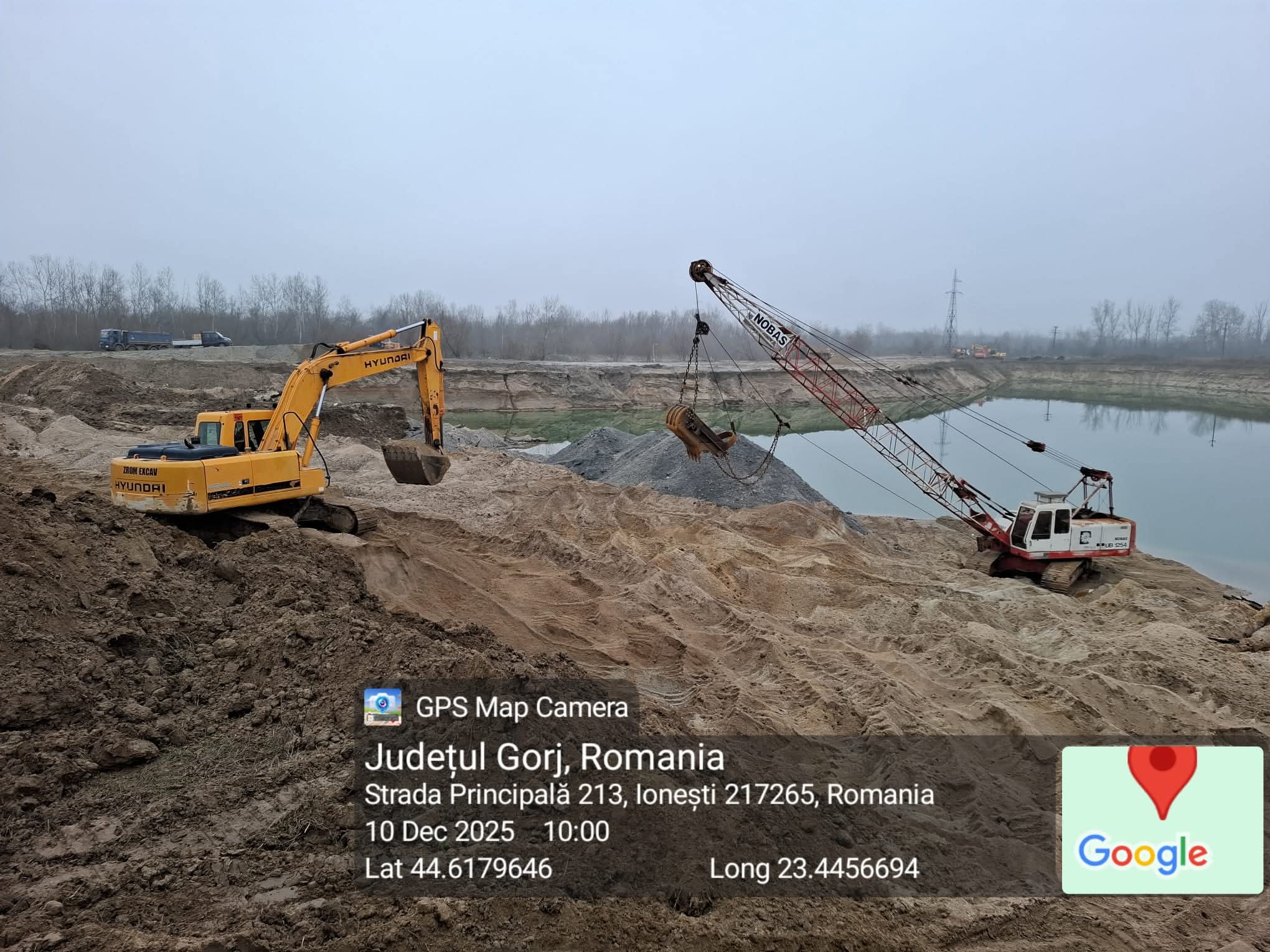 Amendă de 75.000 lei pentru exploatarea ilegală a agregatelor minerale în Gorj