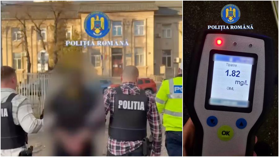 Bărbat din Bacău reținut pentru conducere sub influența alcoolului și avarierea unui autoturism parcat