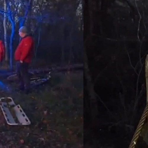 Bărbat căzut în râul Motru după ce a căzut de pe o punte improvizată