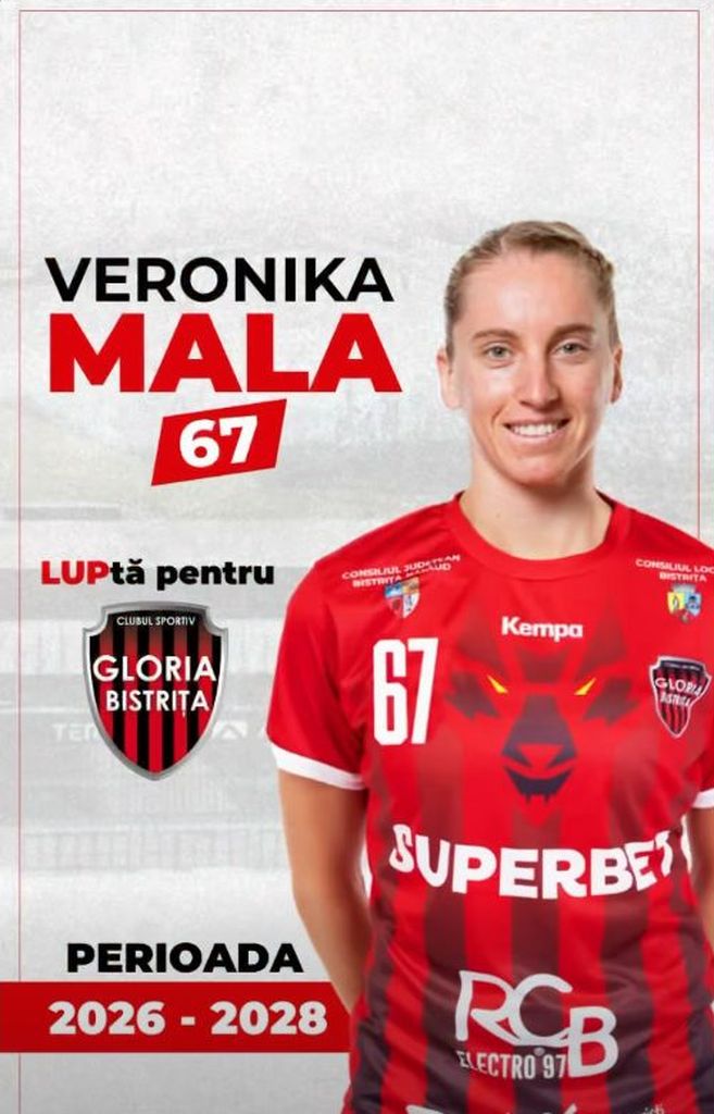 Veronika Kafka Mala va juca la Gloria Bistrița în sezonul 2026-2028