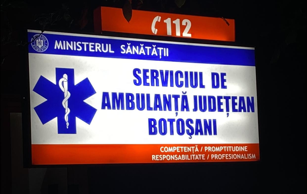 Serviciul de Ambulanță Botoșani organizează concursuri pentru mai multe posturi