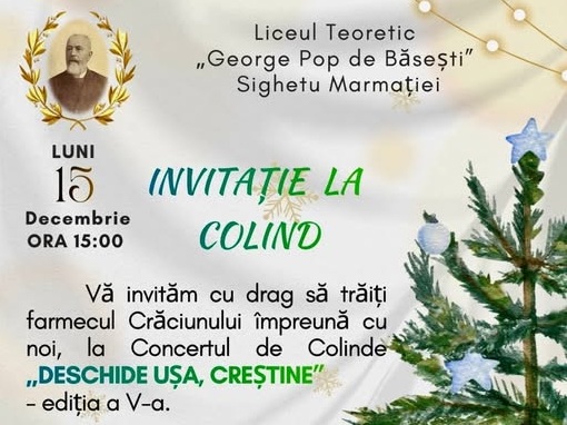 Concertul de colinde „Deschide ușa, creștine” la Liceul George Pop de Băsești