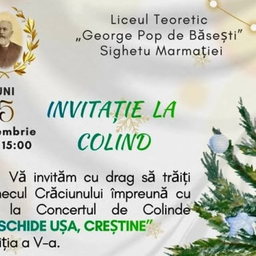 Concertul de colinde „Deschide ușa, creștine” la Liceul George Pop de Băsești