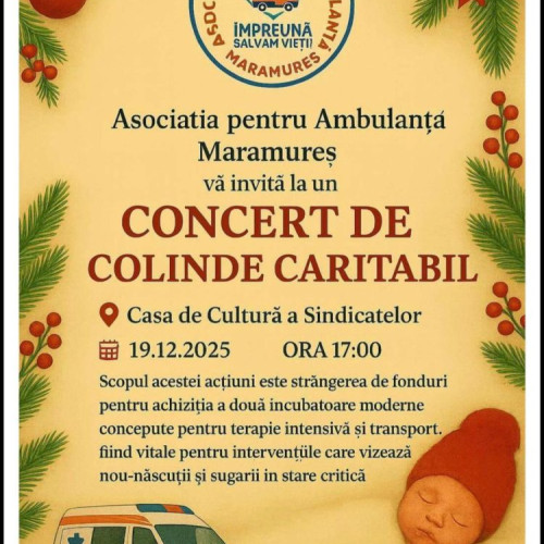 Concert caritabil pentru strângerea de fonduri dedicate echipamentelor medicale neonatale