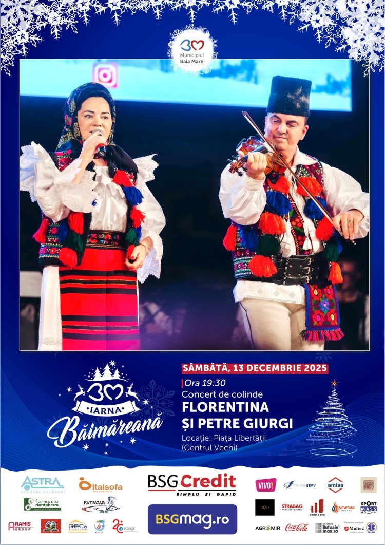 Baia Mare găzduiește un concert de colinde autentice în Piața Libertății