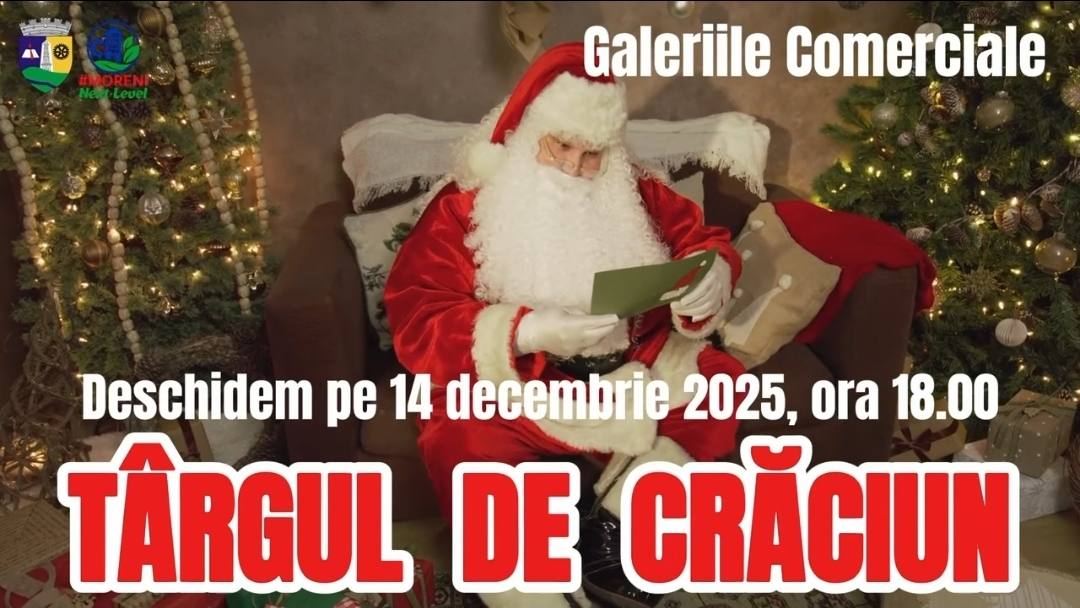Moreni își pregătește sărbătorile de iarnă cu târg, colinde și întâlnire cu Moș Crăciun