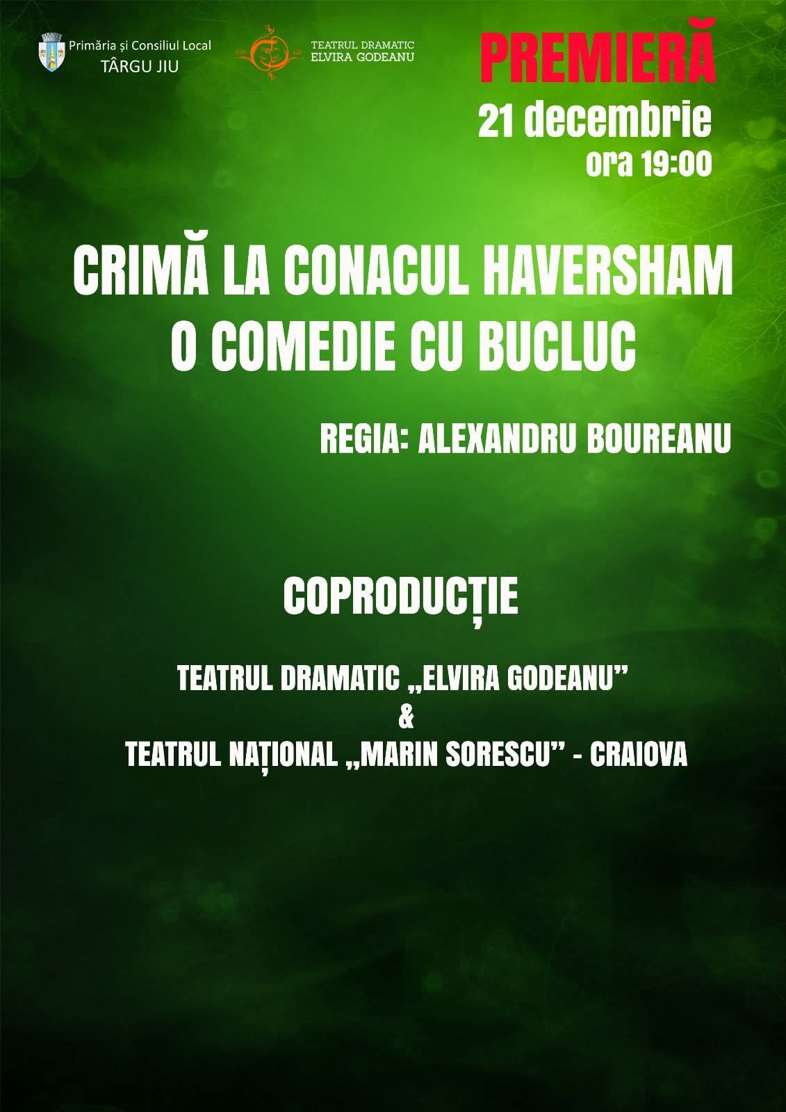 Teatrul Dramatic Elvira Godeanu din Târgu Jiu aduce o nouă comedie de sărbători