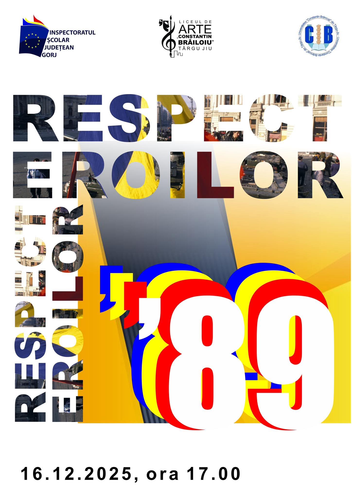 Liceul de Arte „Constantin Brăiloiu” onorează eroii Revoluției la 36 de ani de libertate