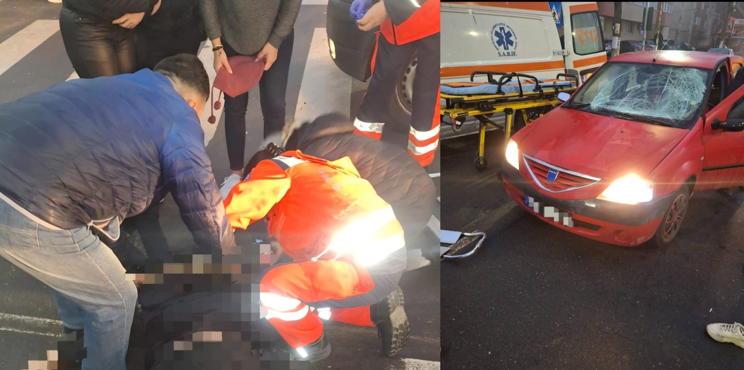 Trei membri ai unei familii au fost loviți pe o trecere de pietoni în Bragadiru