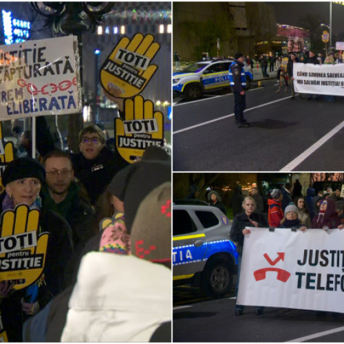 Românii continuă protestele în Piața Victoriei pentru independența justiției