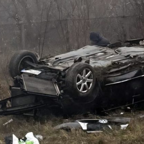 Șofer amendat după ce a abandonat mașina răsturnată lângă Târgu Jiu