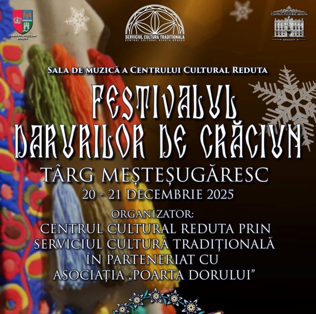 Festivalul Darurilor de Crăciun aduce meșteșugari autentici la Centrul Cultural Reduta