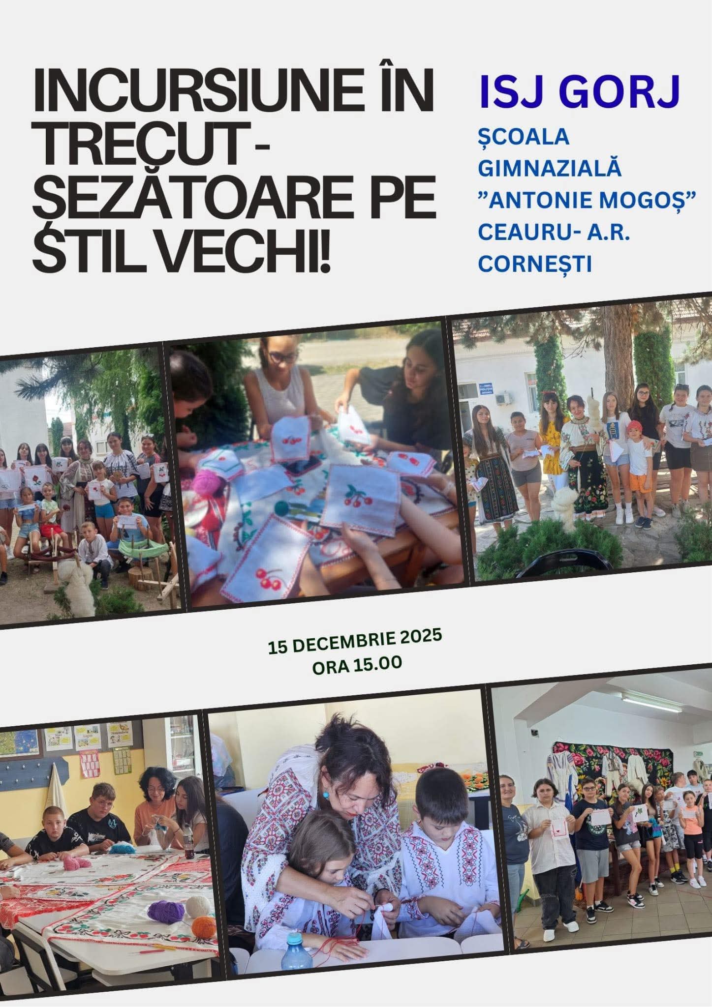 Șezătoare pe stil vechi la Școala „Antonie Mogoș” din Ceauru, Bălești