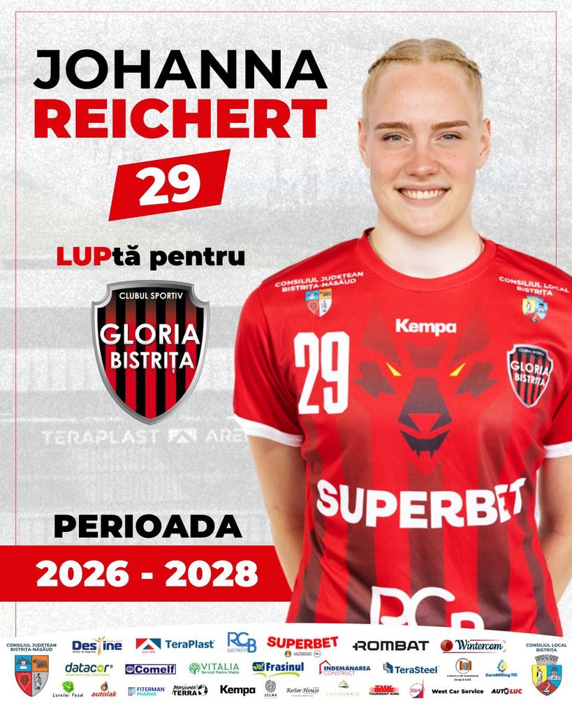Johanna Reichert semnează cu Gloria Bistrița pentru următorii trei ani