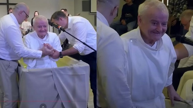 Irinel Columbeanu s-a botezat din nou într-o biserică baptistă înainte de Crăciun