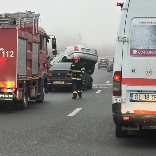 Accident rutier perturbă circulația pe digul Galați-Brăila