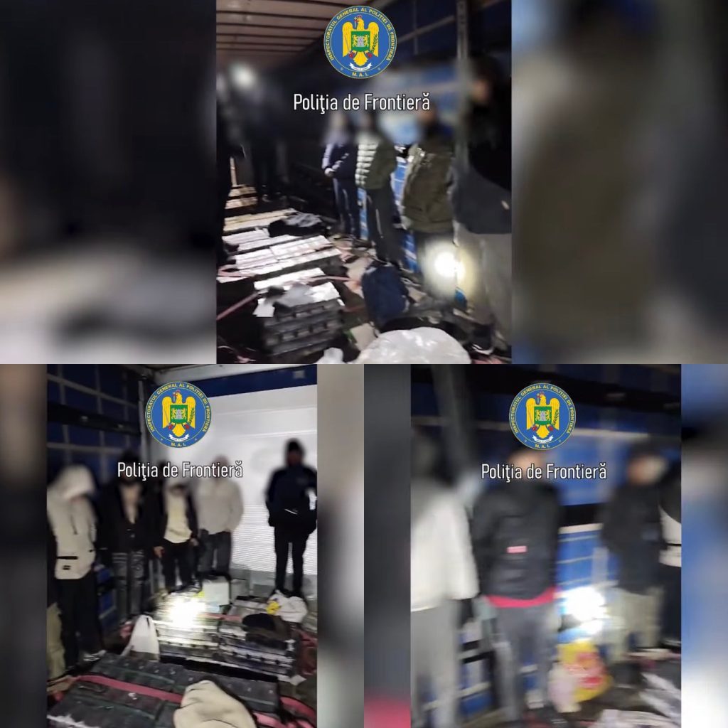 Poliția de frontieră a descoperit 15 cetățeni fără acte în semiremorca unui automarfar la Calafat