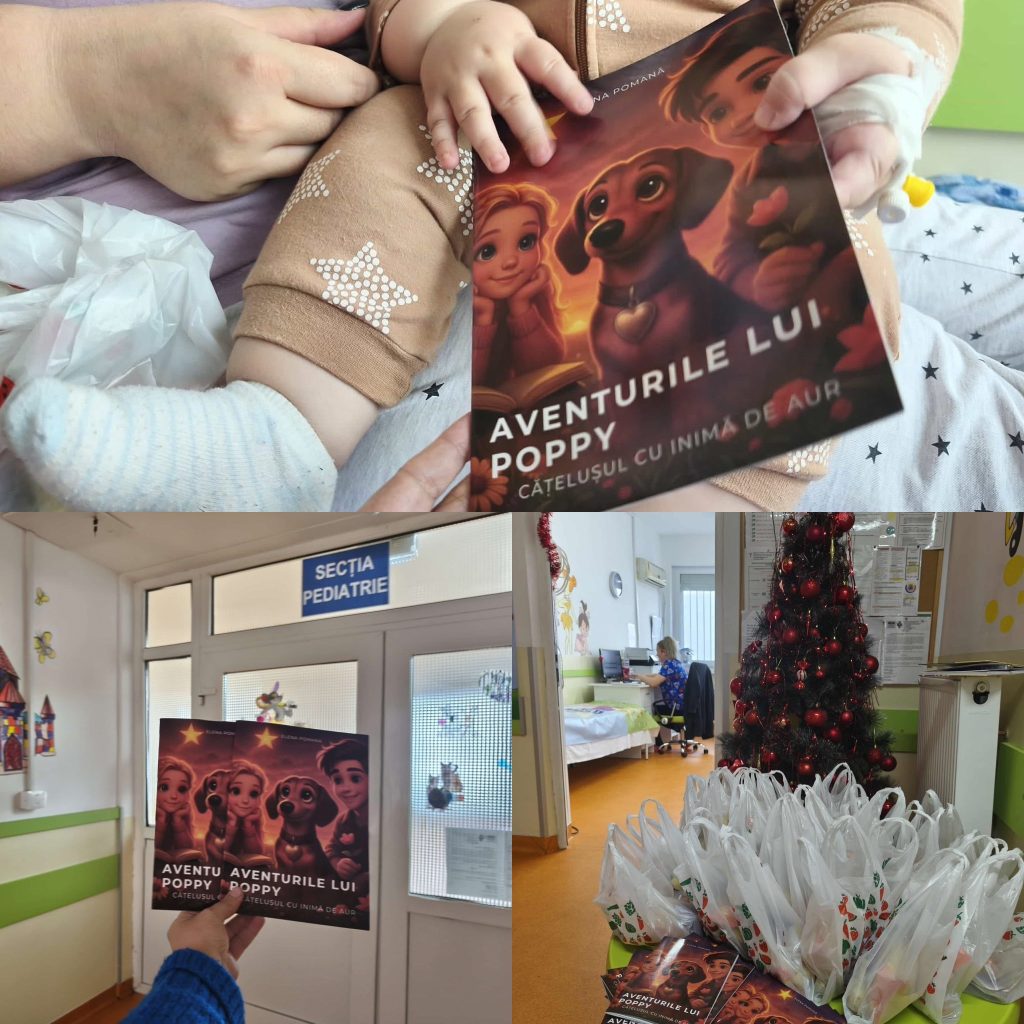 Asociația „Dăruiește Fericire” aduce cărți și zâmbete copiilor internați la Spitalul Județean Târgu Jiu