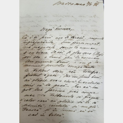 Muzeul Țării Crișurilor a primit o scrisoare rară semnată de Aurel Lazăr