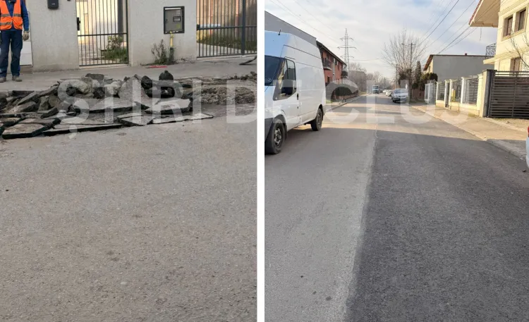 Strada Nadasel din Cluj-Napoca trece prin lucrări de decopertare după asfaltare recentă