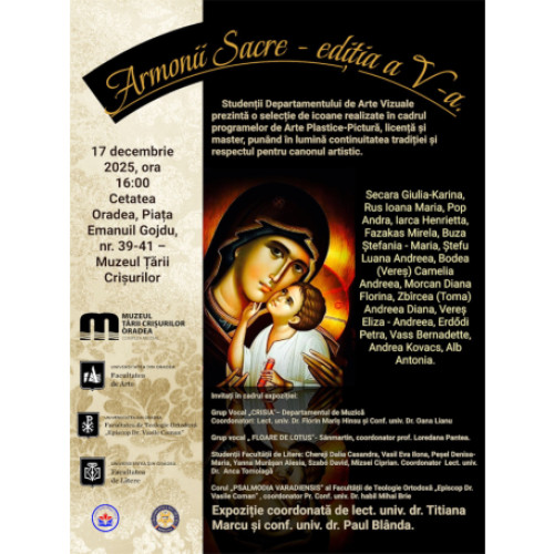 Studenții Universității Oradea expun icoane pictate în tehnică tradițională