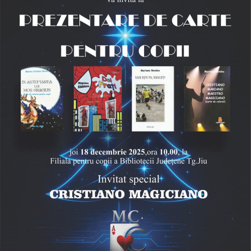 Biblioteca Județeană „Christian Tell” Gorj organizează o prezentare de carte pentru copii