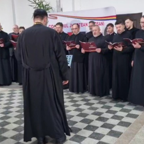 Corul preoților din Protopopiatul Hârlău a colindat la Consiliul Județean Botoșani