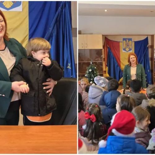 Copiii din Apahida deschid sezonul sărbătorilor cu colinde în primărie