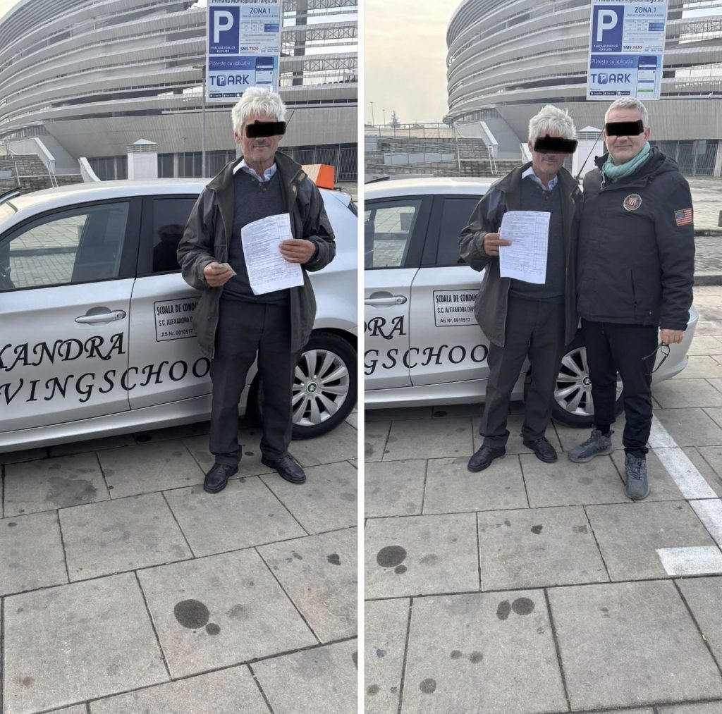 Nea Dorinel din Gorj obține permisul de conducere la 62 de ani, inspirând multe generații