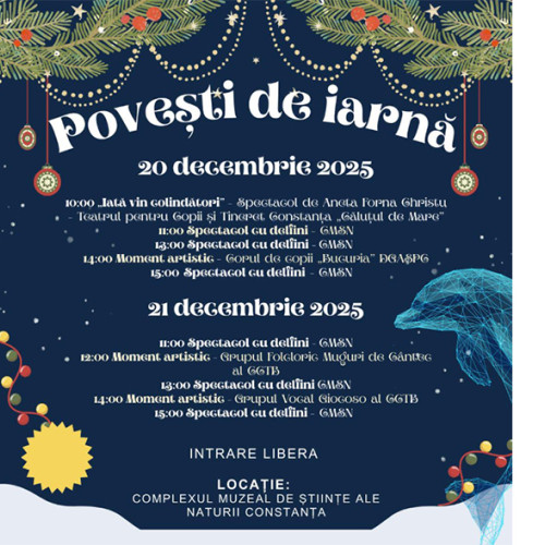 Consiliul Județean Constanța anunță un weekend plin de colinde și spectacole pentru copii