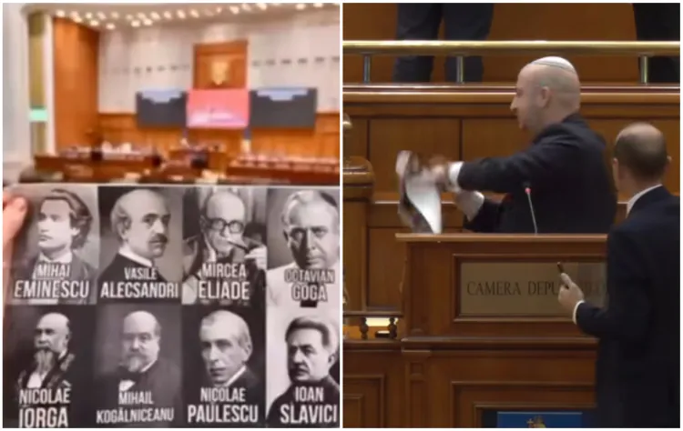 Deputatul Silviu Vexler a rupt o fotografie cu personalități culturale în timpul dezbaterii legii împotriva extremismului