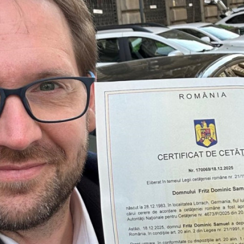 Dominic Fritz a devenit cetățean român după depunerea jurământului de credință