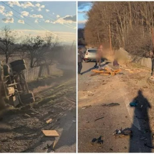 Un bărbat a murit într-un accident între două autoutilitare în comuna Scorțeni