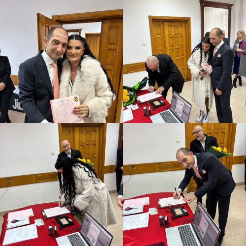 Florin Jurebie a oficializat căsătoria la Primăria Târgu Jiu