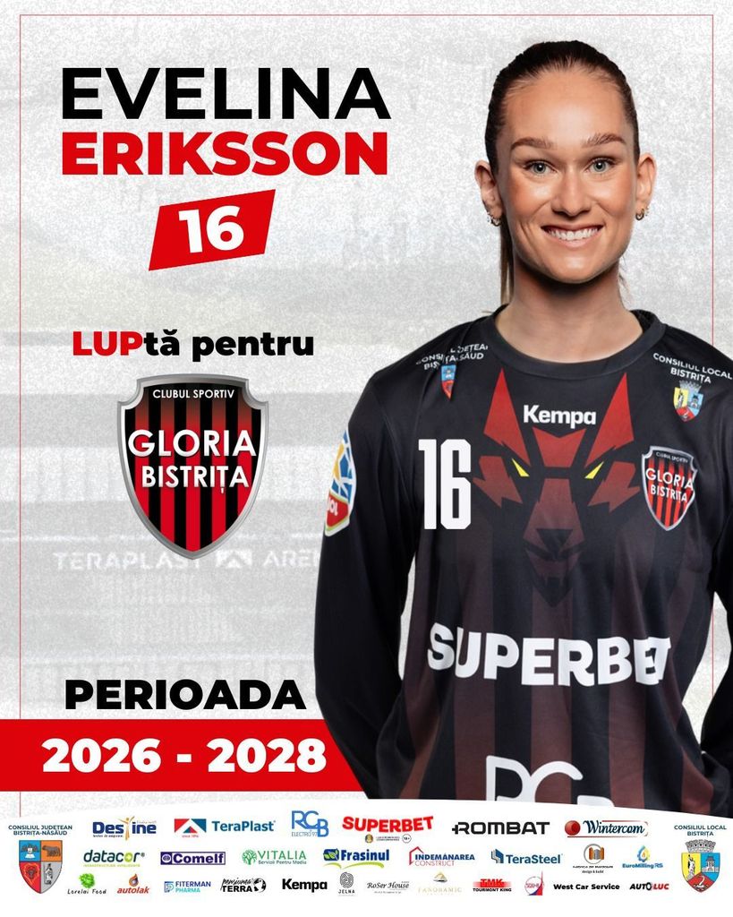 Evelina Eriksson se alătură echipei Gloria Bistrița din sezonul 2026