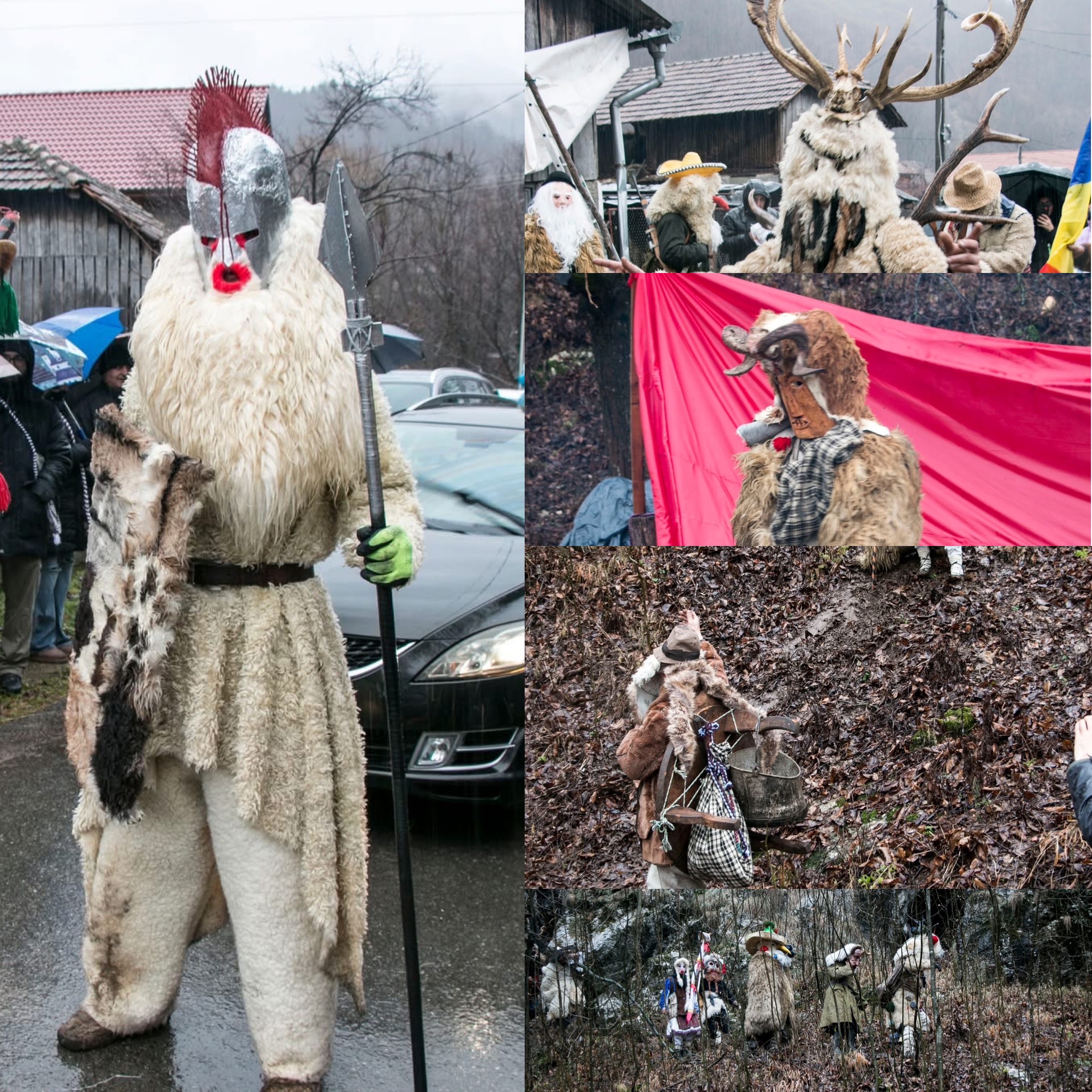 Tinerii din Cloșani readuc în viață obiceiul tradițional „Pițărăii cu măști”